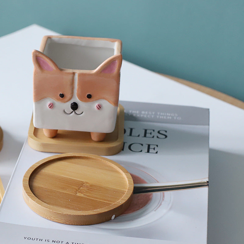 Waggletail Friends Ceramic Planters