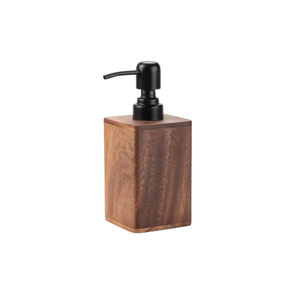 Farmhouse-Inspired Wooden Soap & Lotion Dispenser