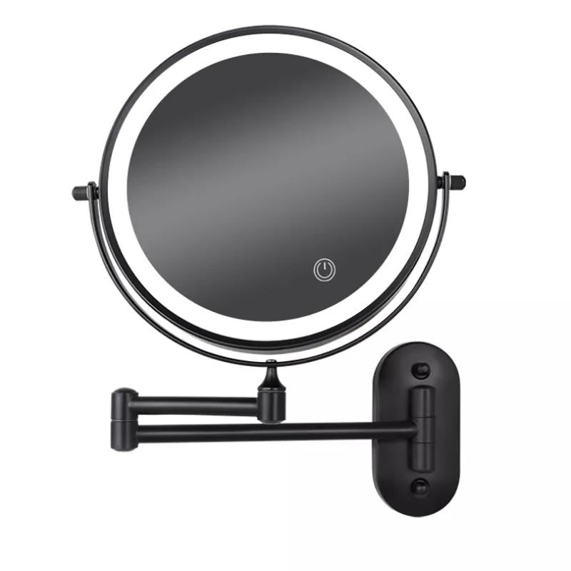 Luxury LED Makeup Mirror with Lights, Rechargeable Battery, Adjustable Triple Lighting – 12cm Diameter-5