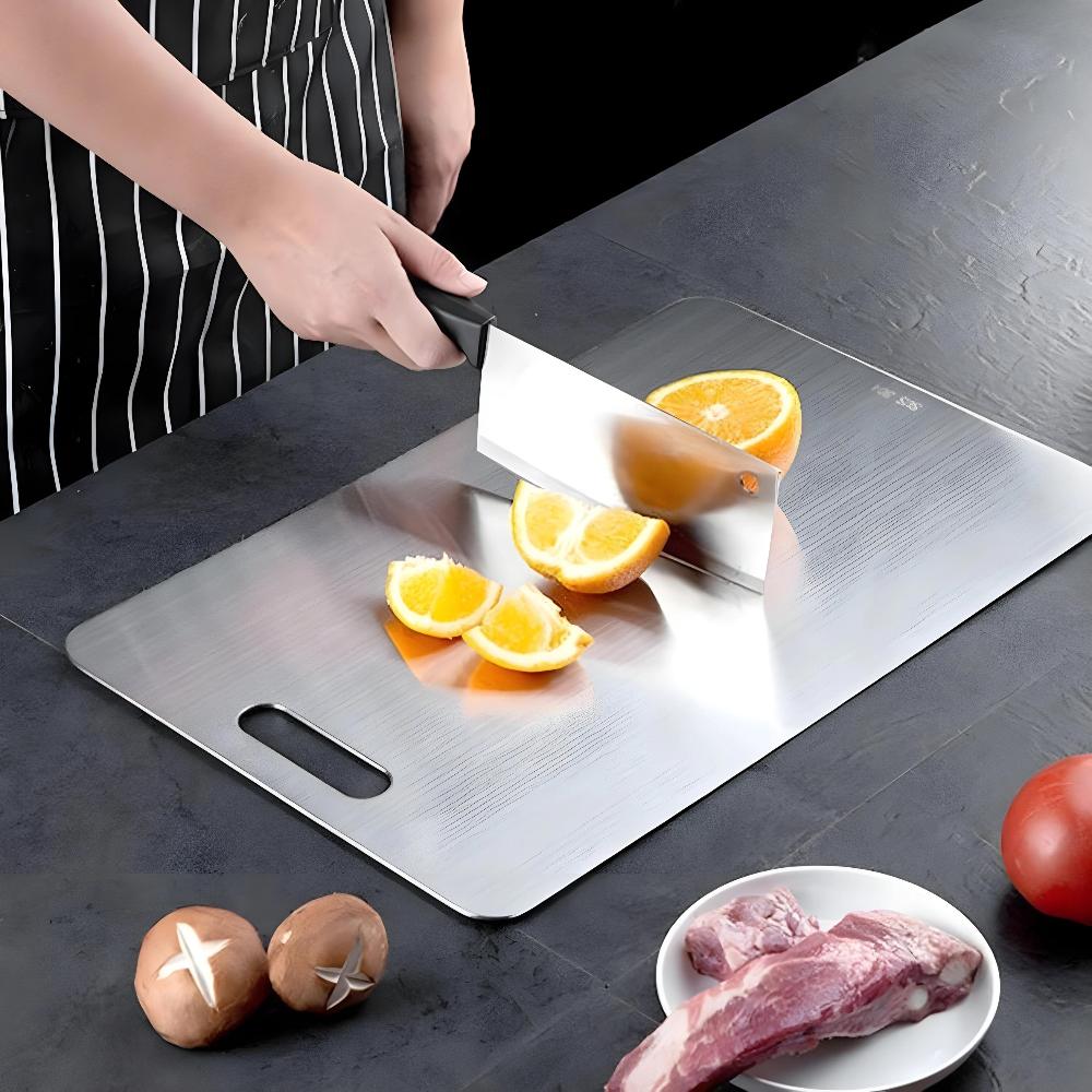 Hygienic Stainless Steel Cutting Board – Antibacterial, Durable, Knife-Friendly, Easy to Clean-5