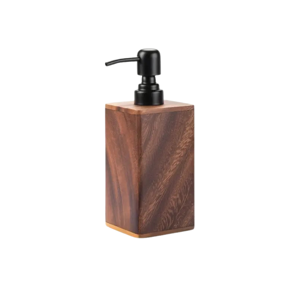Farmhouse-Inspired Wooden Soap & Lotion Dispenser