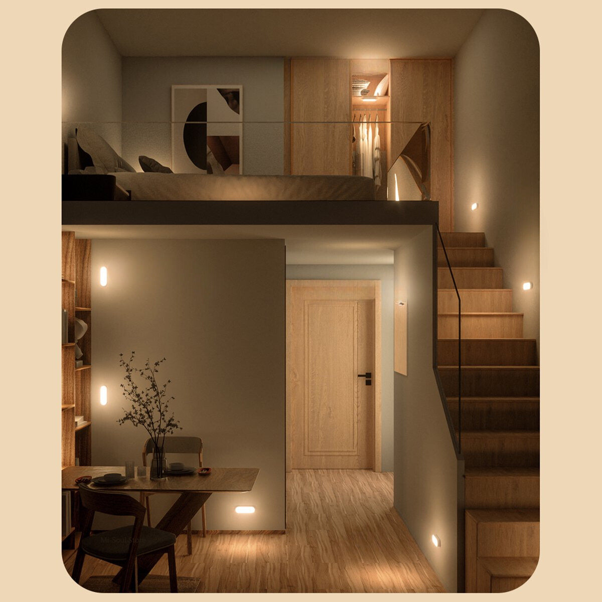 Smart Motion Sensor Wall Lamp – Wireless LED Light with Rechargeable Battery for Safety and Easy Mounting-6