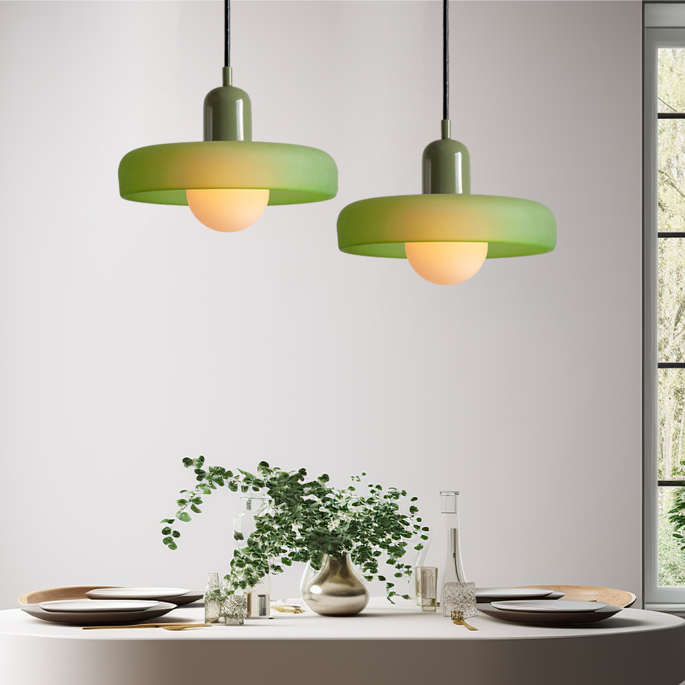 Variant image for Bauhaus Glass Pendant Light with Stained Glass Design – Adjustable Kitchen Pendant Lighting in Multiple Colors and Sizes-44