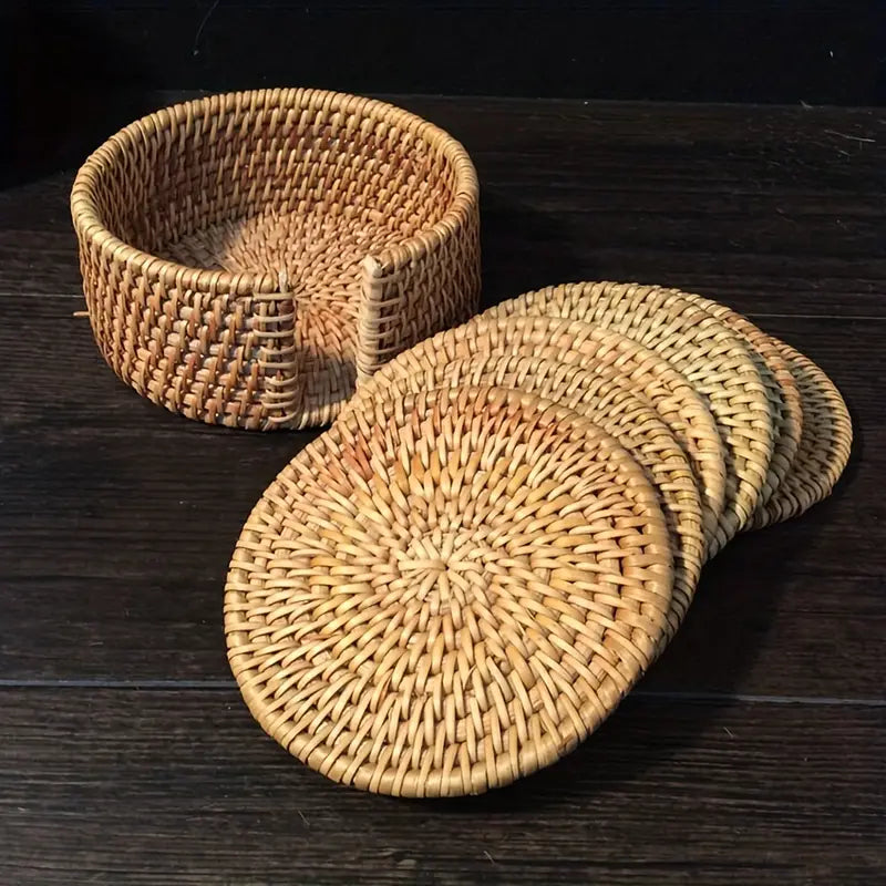 Mondaha Natural Rattan Coasters