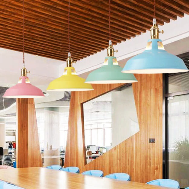Colorful Industrial Pendant Light with Adjustable Chain – Stylish Kitchen Pendant Lighting for Living Room and Café-6