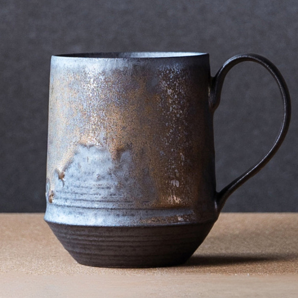 Handmade Rustic Ceramic Mug – Artisanal Pottery Coffee Mug for Hot Beverages, Dishwasher and Microwave Safe-2