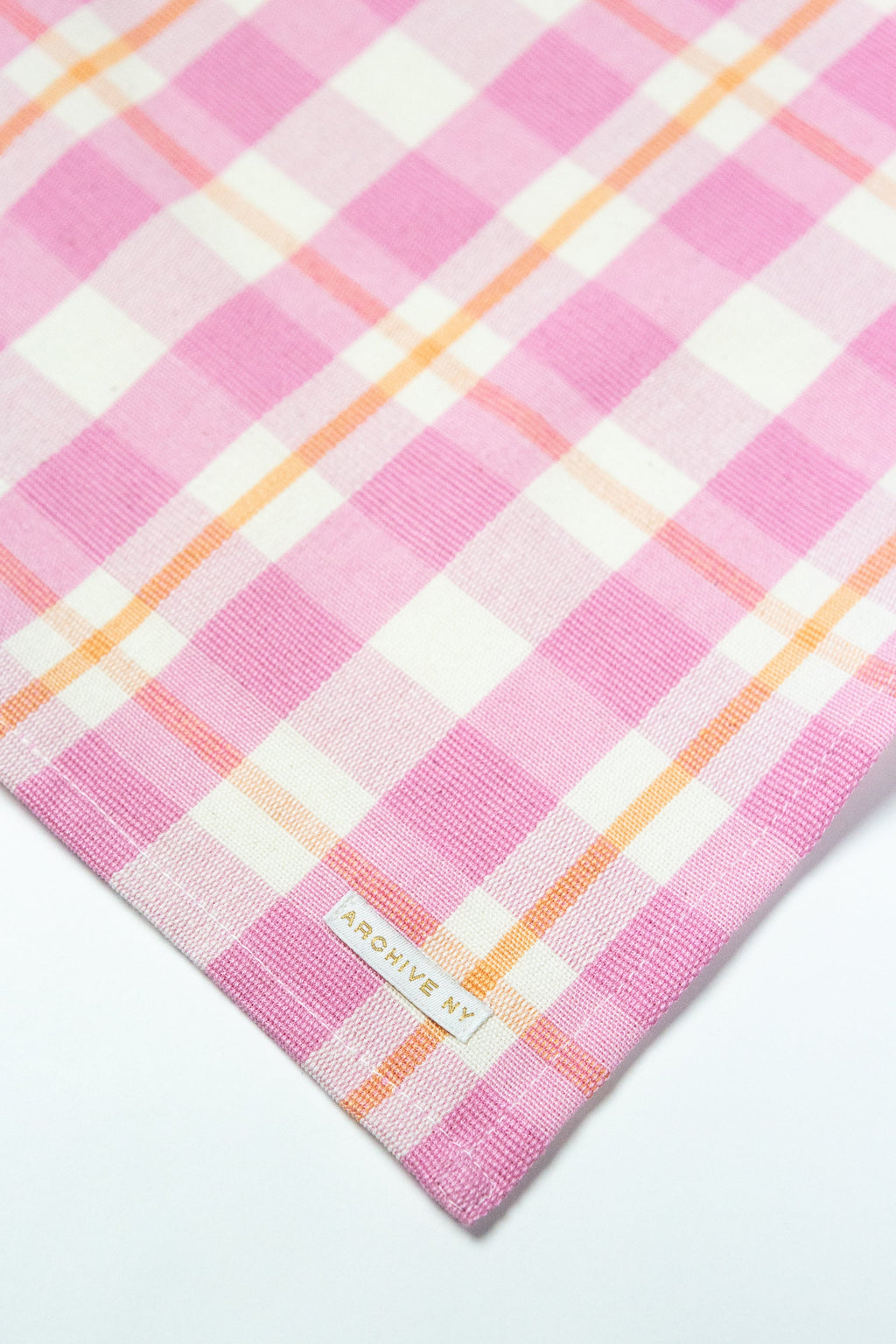 Archive NY Abigail Plaid Dinner Napkin in Bubblegum