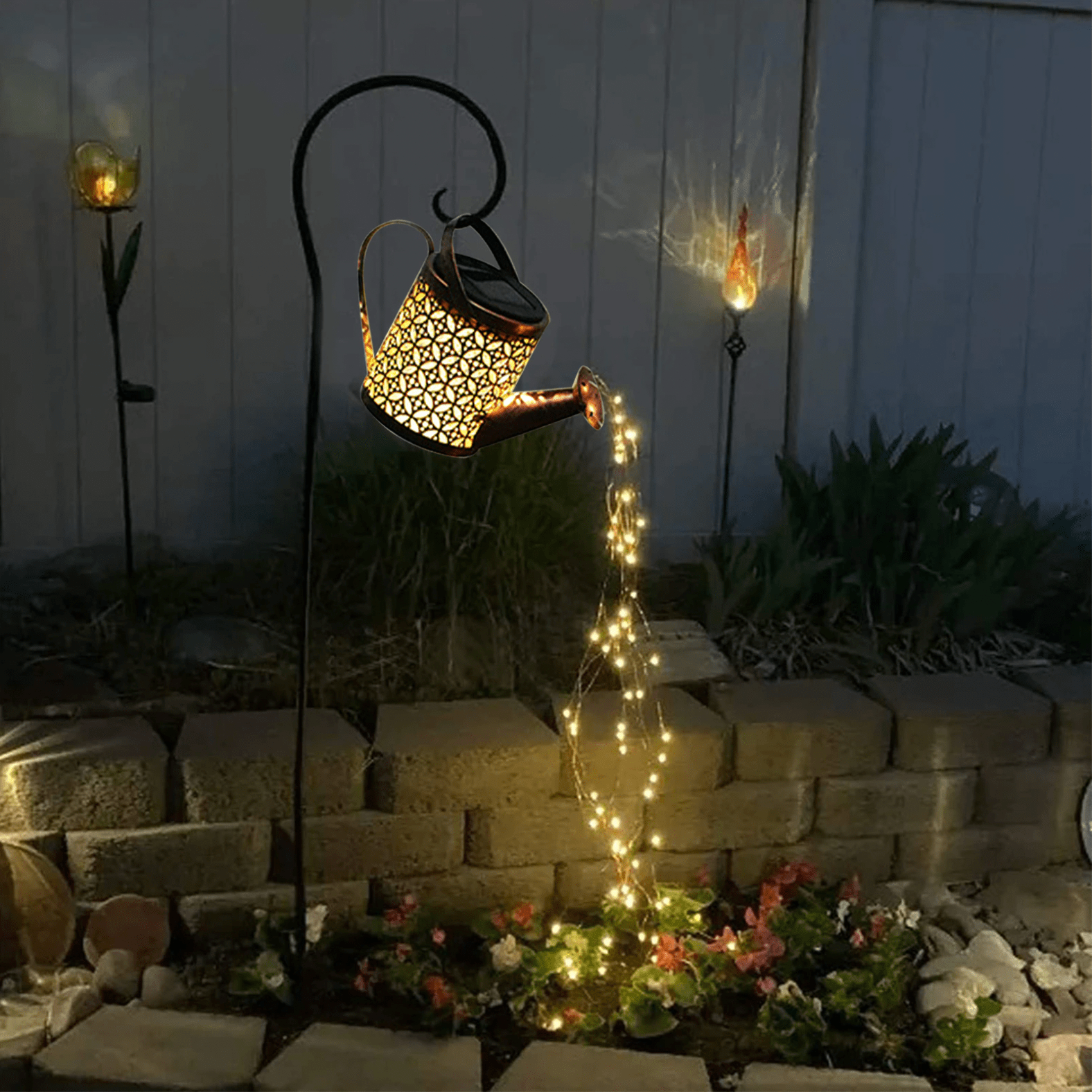 Solar Garden Lights – LED Watering Can Outdoor Light with Automatic Night Illumination, Weather-Resistant Design-4