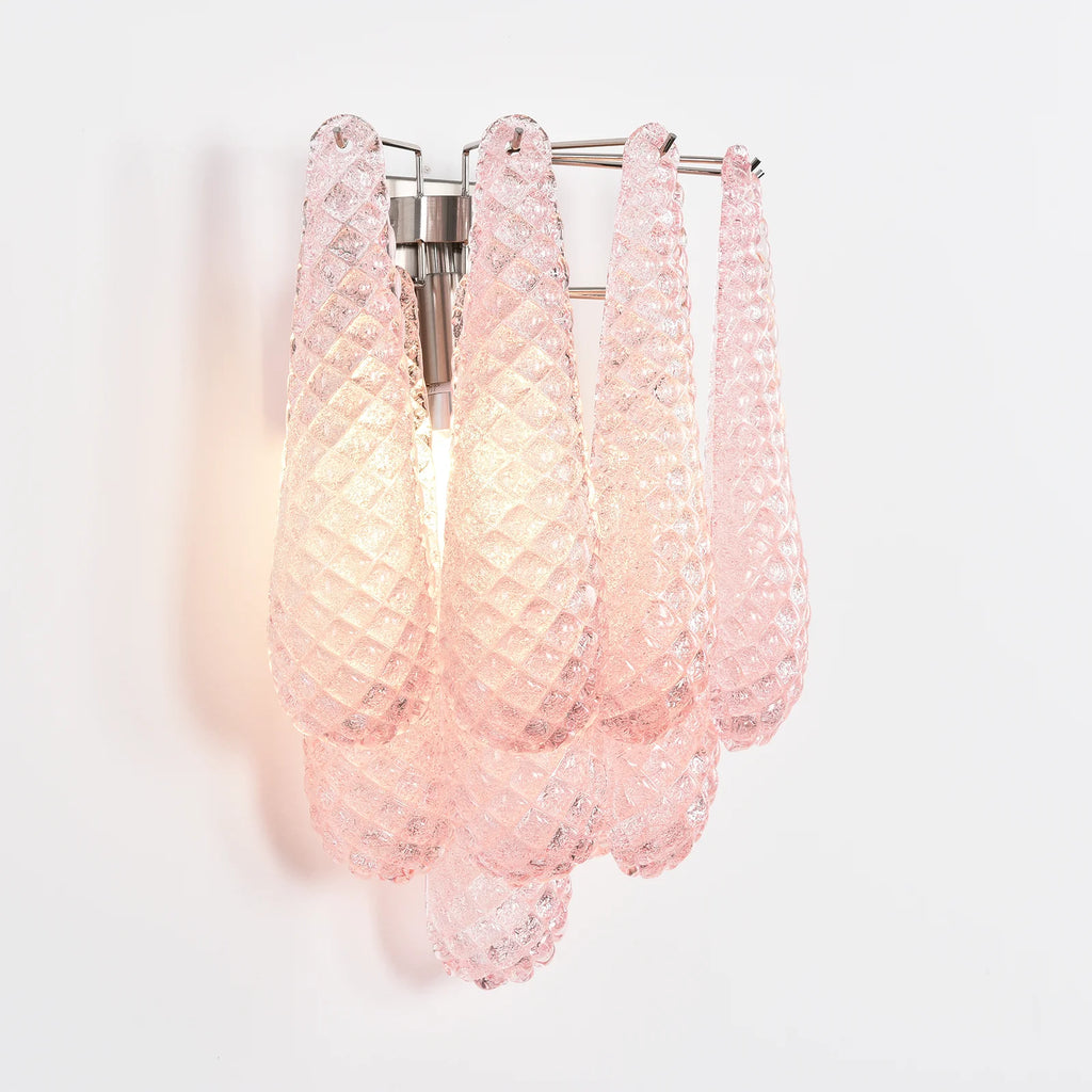 Murano Petals Pink Wall Light