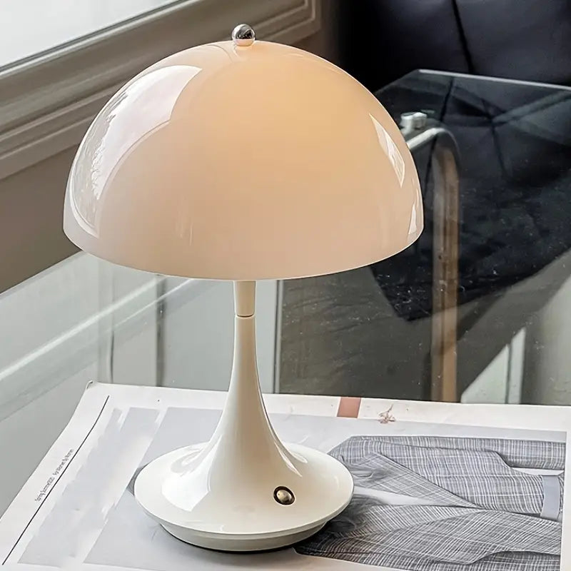 Variant image for Modern LED Mushroom Table Lamp with Touch Dimming, Adjustable Color Temperature, Battery Operated, Cordless Design-1