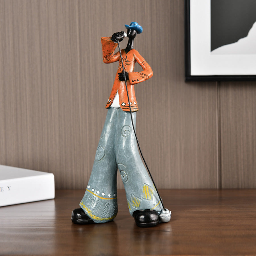 Variant image for Vintage Jazz Band Figurine - Durable Resin Music Decor Statue for Collectors, Classic Hues and Elegant Design-2