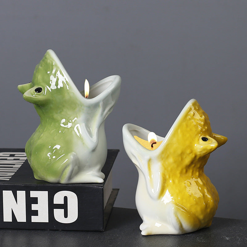 Croak Ceramic Frog Planters