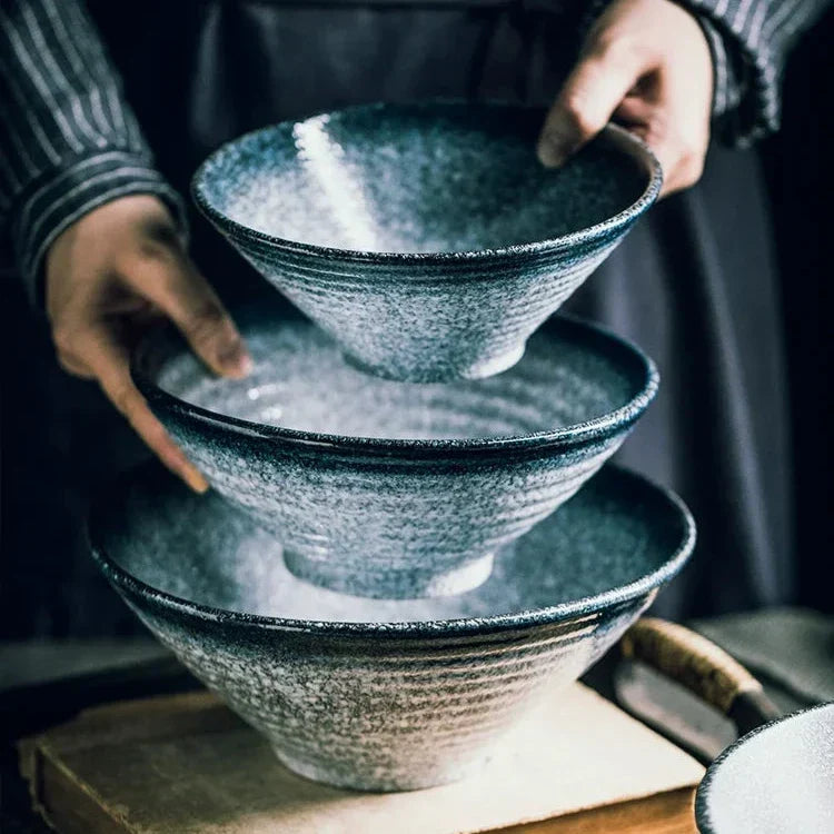 Variant image for Handmade Japanese Ceramic Bowl – 18 cm Artisan Finish for Noodles, Soups, and Rice Dishes-4