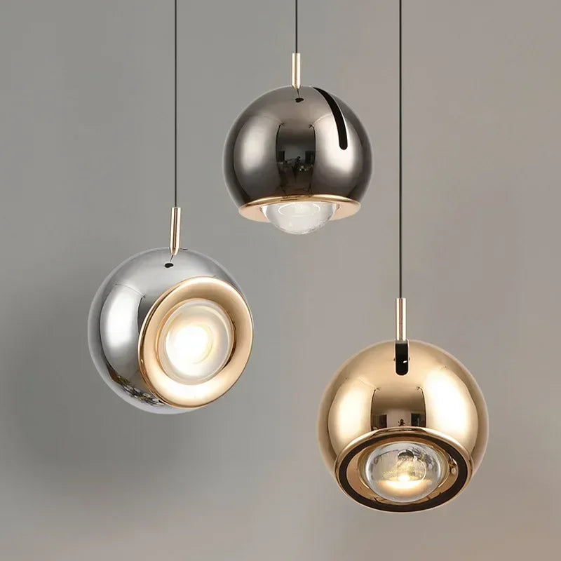 Modern Adjustable Orb Pendant Light – Versatile Ceiling Light Fixture with Rotating Design for Kitchen and Home Decor-2