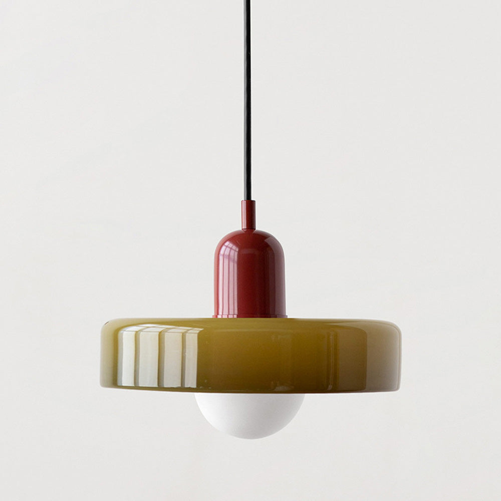 Variant image for Bauhaus Glass Pendant Light with Stained Glass Design – Adjustable Kitchen Pendant Lighting in Multiple Colors and Sizes-42