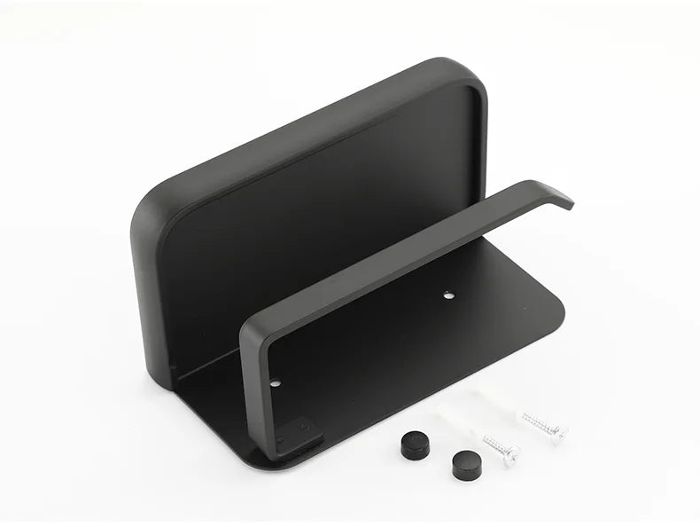 Modern Toilet Paper Holder Stand with Storage Board – Durable Aluminum Design for Organized Bathrooms-4