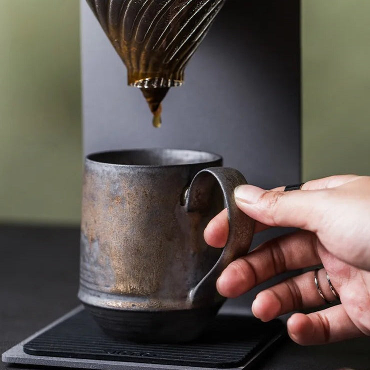 Handmade Rustic Ceramic Mug – Artisanal Pottery Coffee Mug for Hot Beverages, Dishwasher and Microwave Safe-4