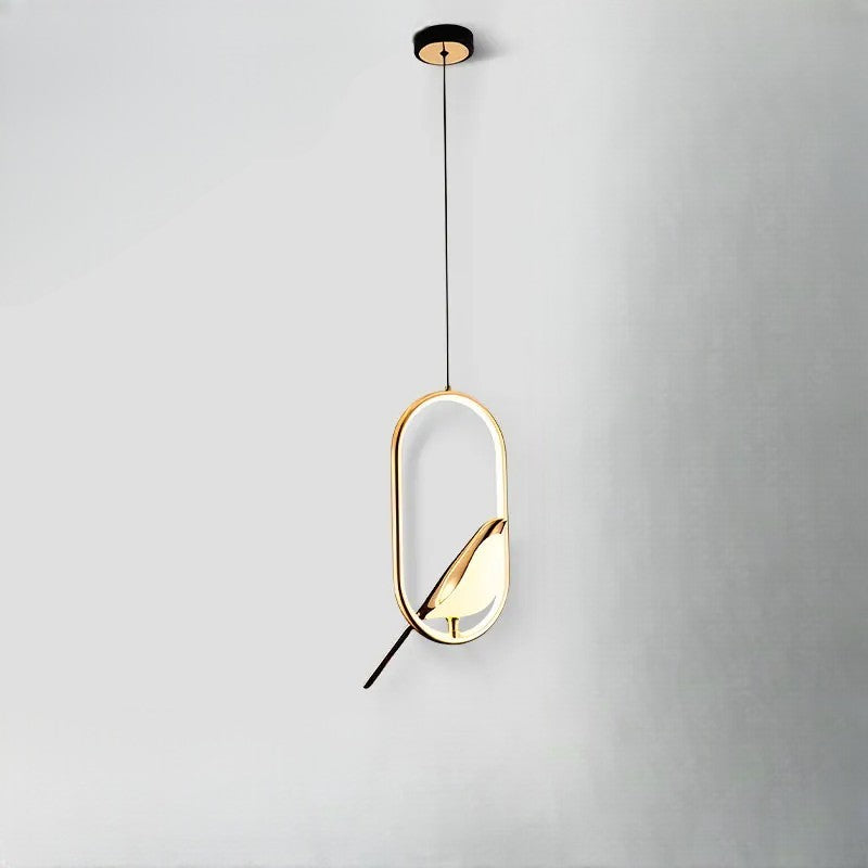 Variant image for Modern Bird in Hanging Ring Pendant Lamp – Elegant Glass Ceiling Light Fixture for Home and Commercial Use-13