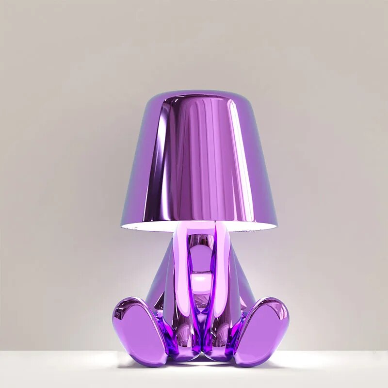 Variant image for Modern Resin LED Table Lamp with Thinker Design – Warm White Light for Living Room and Bedside Use-5