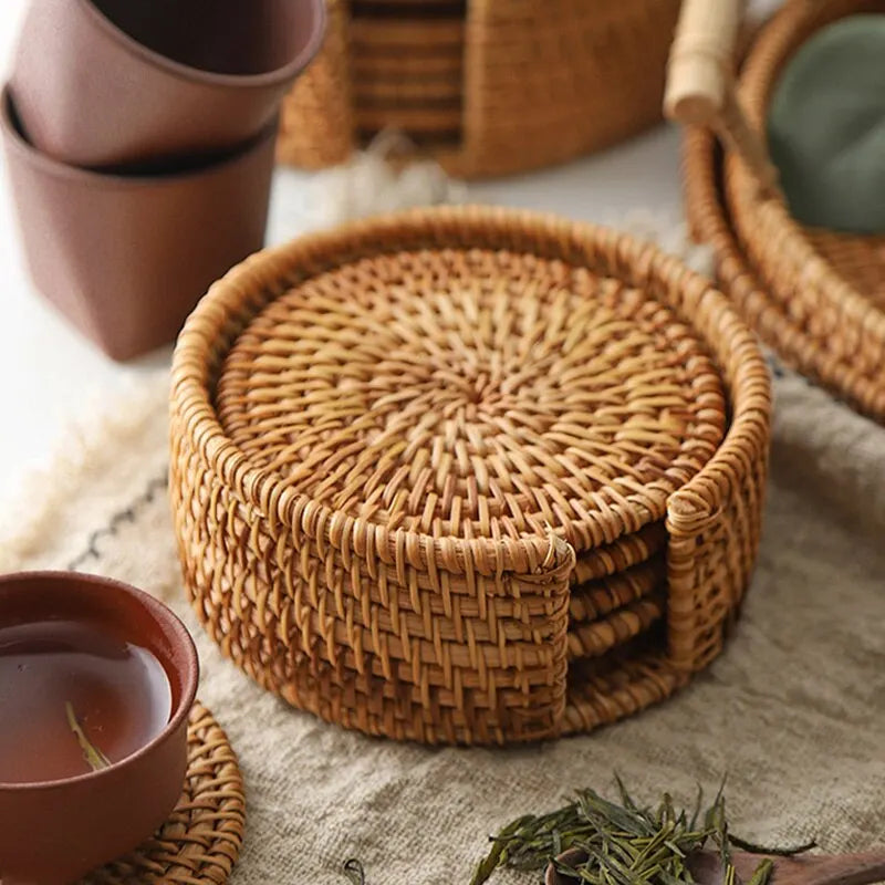 Mondaha Natural Rattan Coasters
