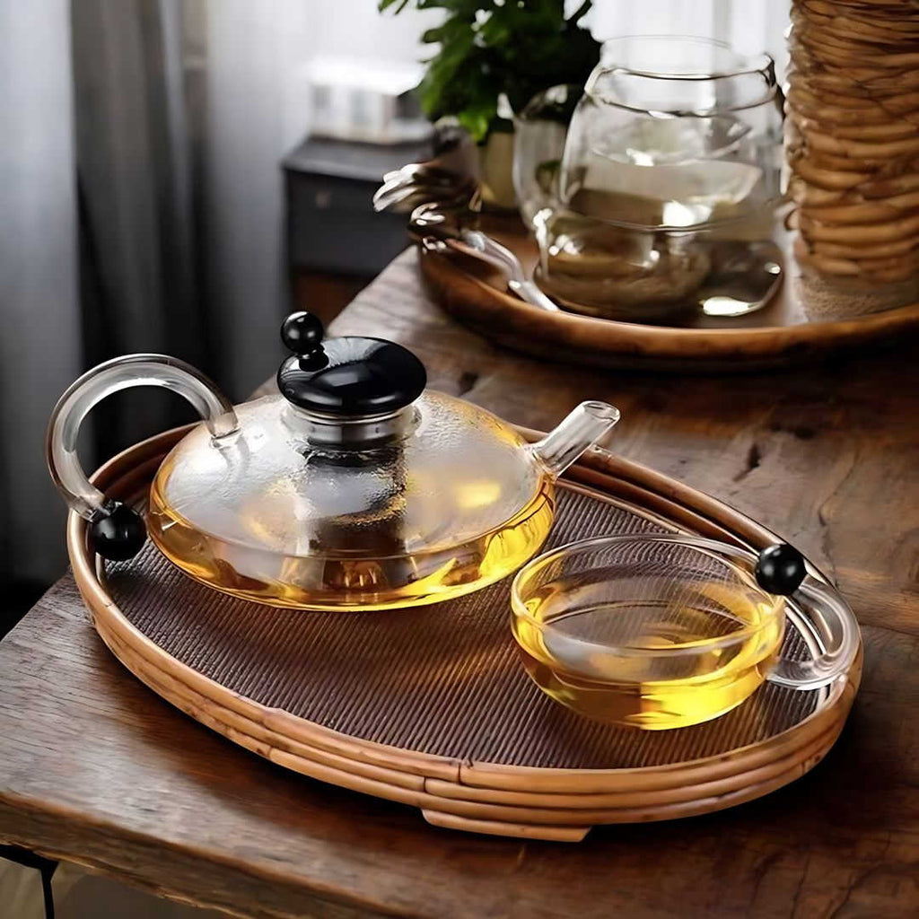 Elegant Filtration Teapot Set with Matching Cups – 600ml Heat-Resistant Borosilicate Glass Tea Set for Adults-6