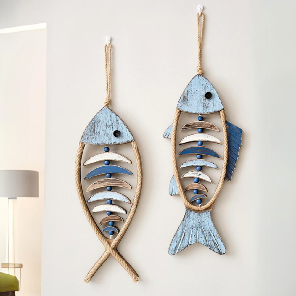 Marina & Oceanus Wooden Wall Decoration Fish Duo