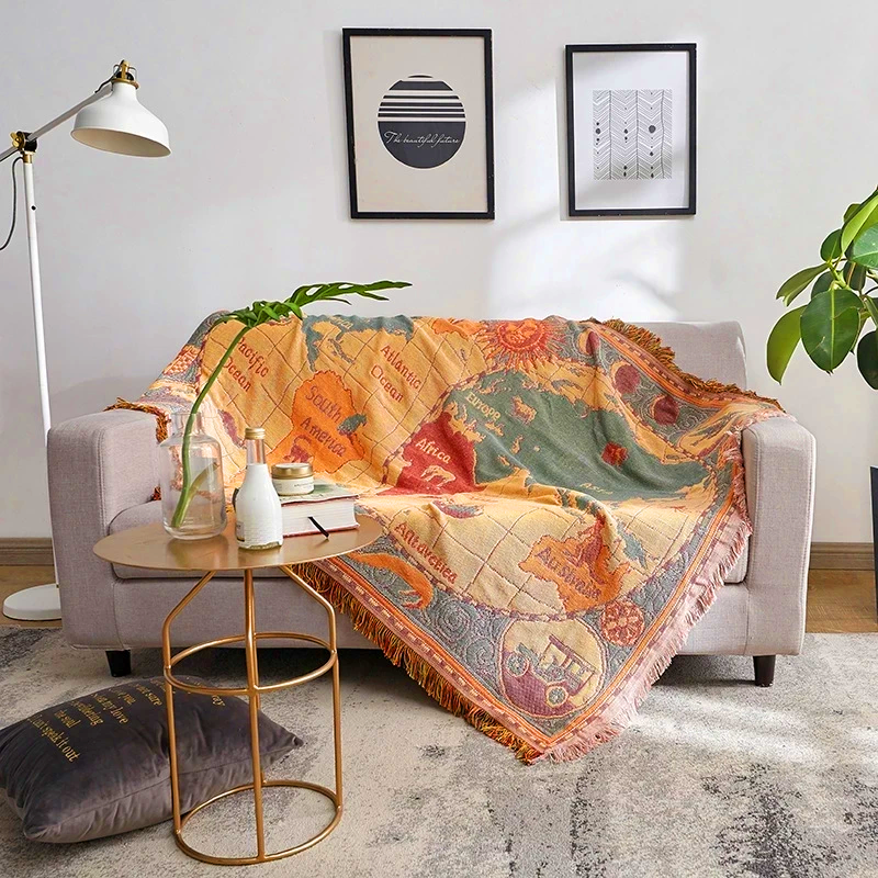 Globetrotter Boho Map Blanket