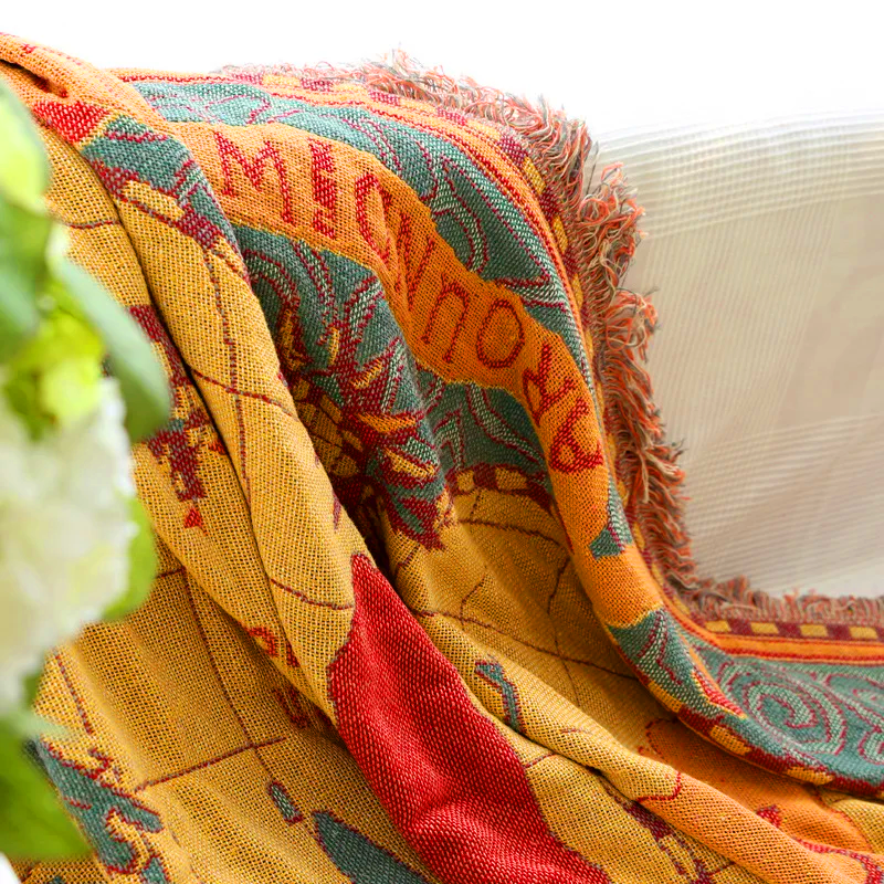 Globetrotter Boho Map Blanket