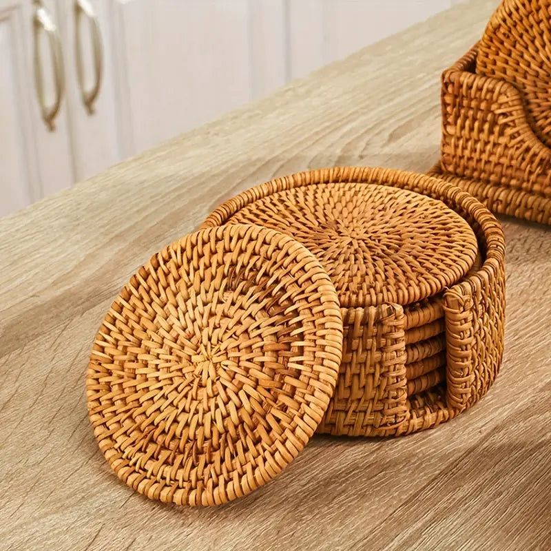 Mondaha Natural Rattan Coasters