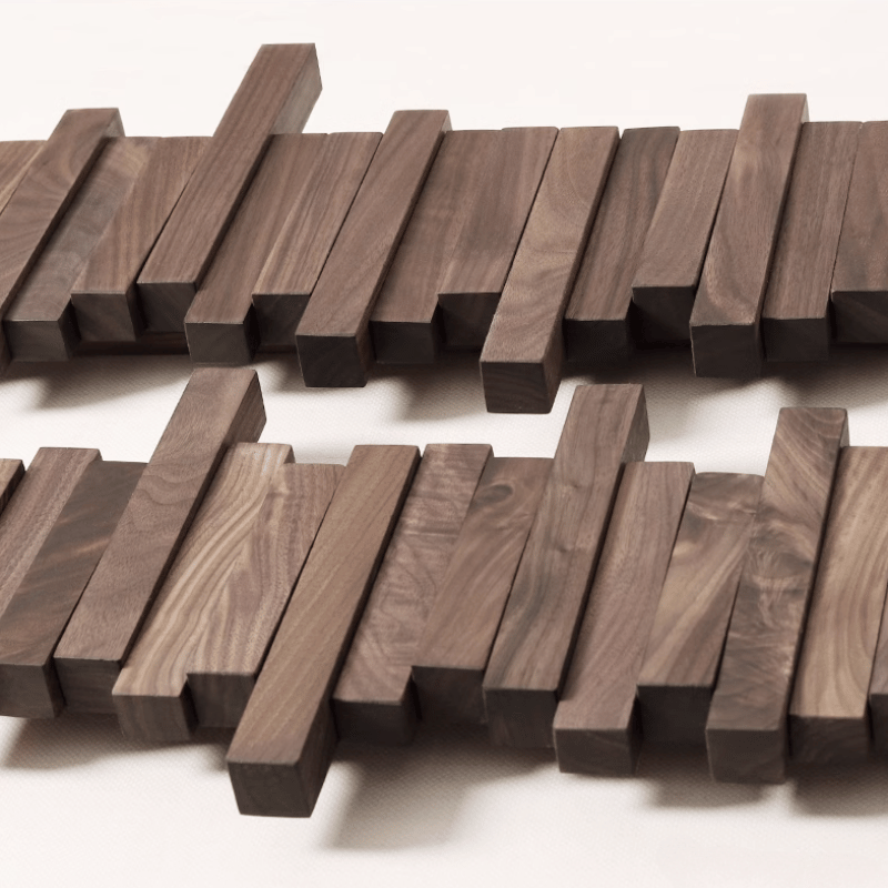 Handmade Wall Mounted Staggered Wooden Coat Rack