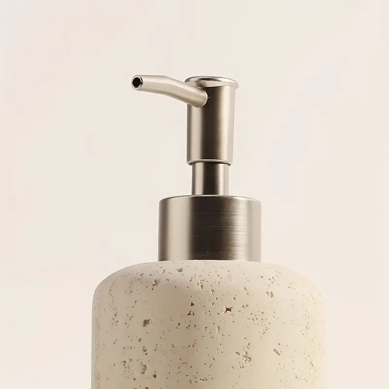 Artisan Travertine-Inspired Soap Dispenser