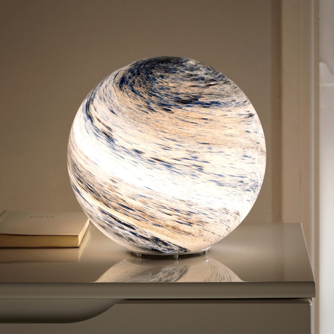 Elegant Glass Lunar Table Lamp with 16 Color LED Lights – Perfect for Bedrooms and Living Rooms-1
