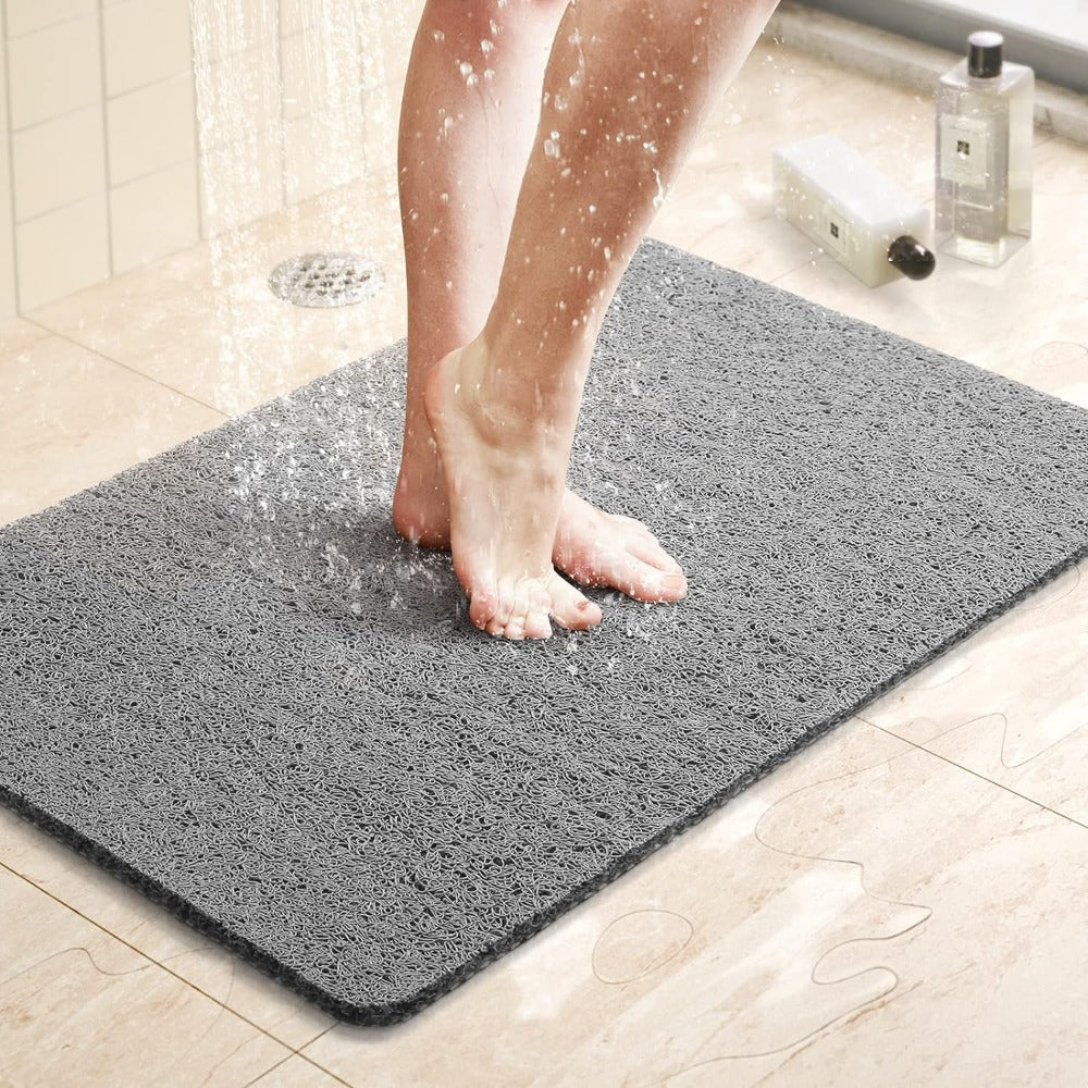 Anti-Slip Shower Mat – Hygienic Non-Slip Bath Mat with Soft Loofah Texture, Quick-Drying, Flexible Fit for All Showers-2