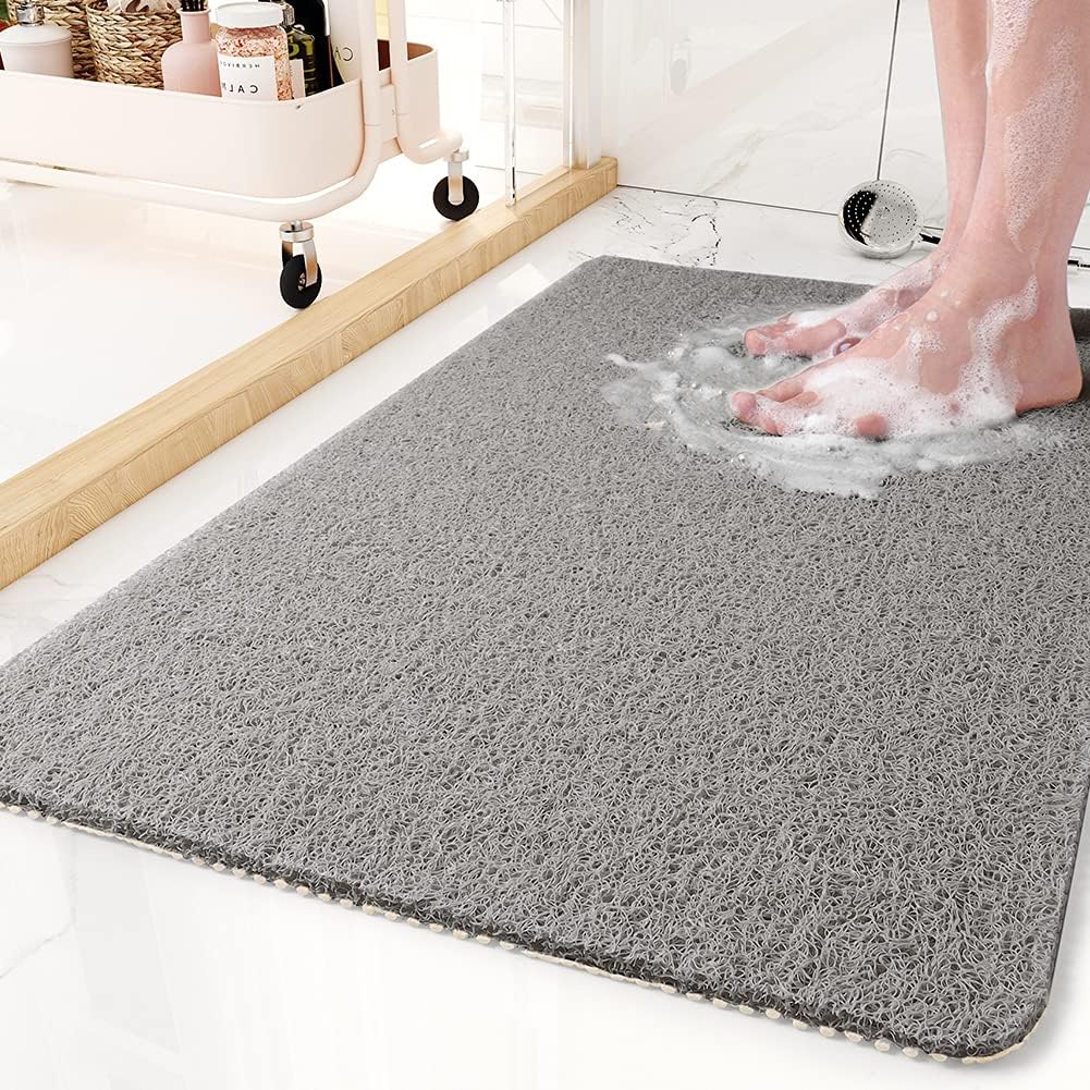 Anti-Slip Shower Mat – Hygienic Non-Slip Bath Mat with Soft Loofah Texture, Quick-Drying, Flexible Fit for All Showers-1