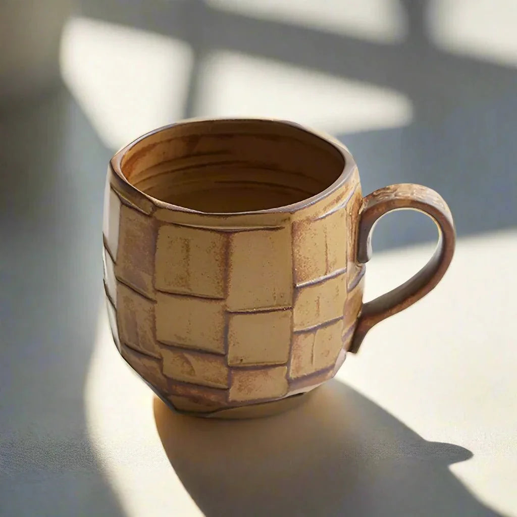 Variant image for Vintage Japanese Ceramic Mug – 420 ml Rustic Pottery Coffee Mug for Tea and Coffee-3