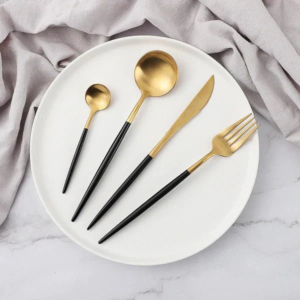 EleganceDining – Luxury Minimalist Refined Dining 24-piece Flatware Set