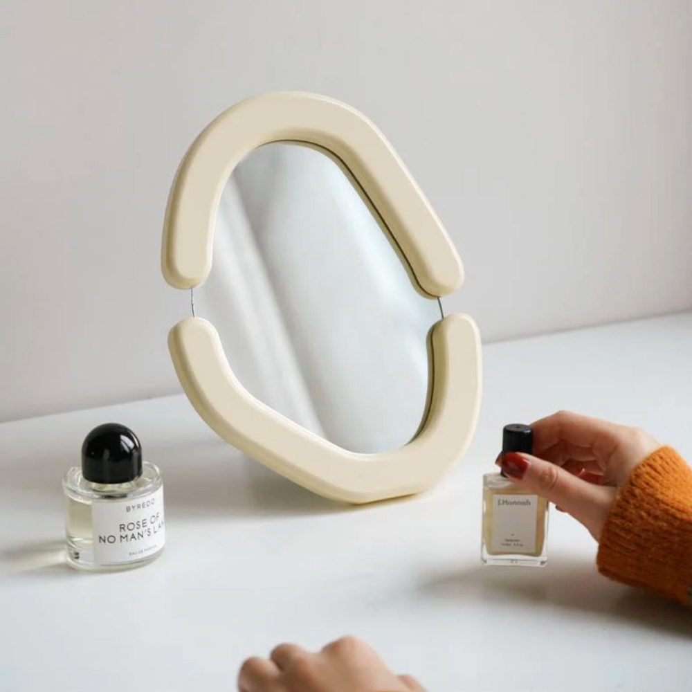 Scandinavian-Inspired Curved Accent Mirror
