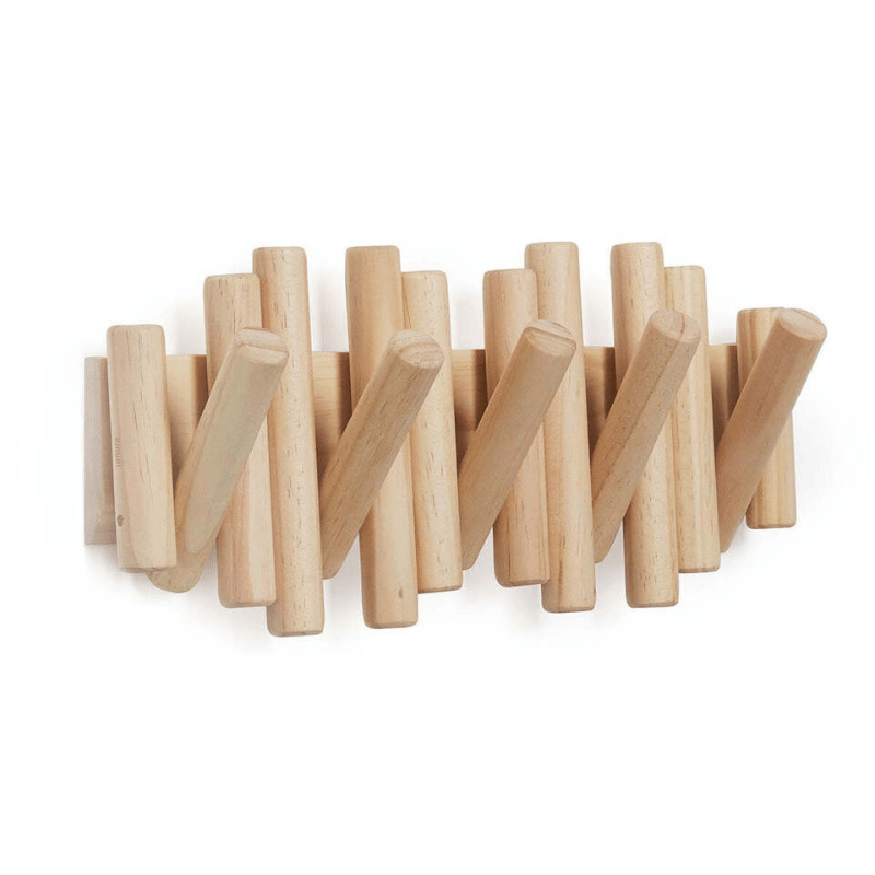 Handmade Wall Mounted Wooden Nordic Coat Rack