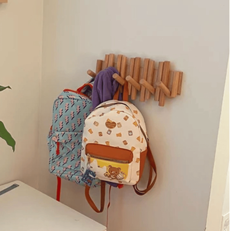 Handmade Wall Mounted Wooden Nordic Coat Rack