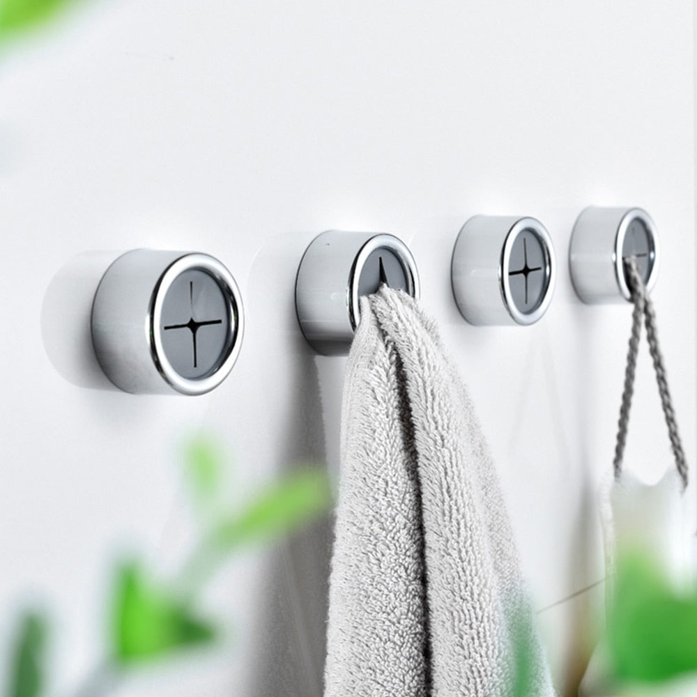 Self-Adhesive Towel Holders Set of 3 – Easy Install for Kitchen and Bathroom, Space-Saving Design, Strong Adhesion-2