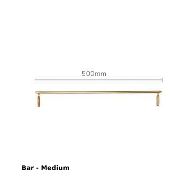 DeluxeRail – Elegant Wall Bracket with Gold Finish and S-Hooks