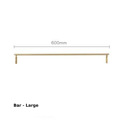 DeluxeRail – Elegant Wall Bracket with Gold Finish and S-Hooks