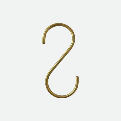 DeluxeRail – Elegant Wall Bracket with Gold Finish and S-Hooks