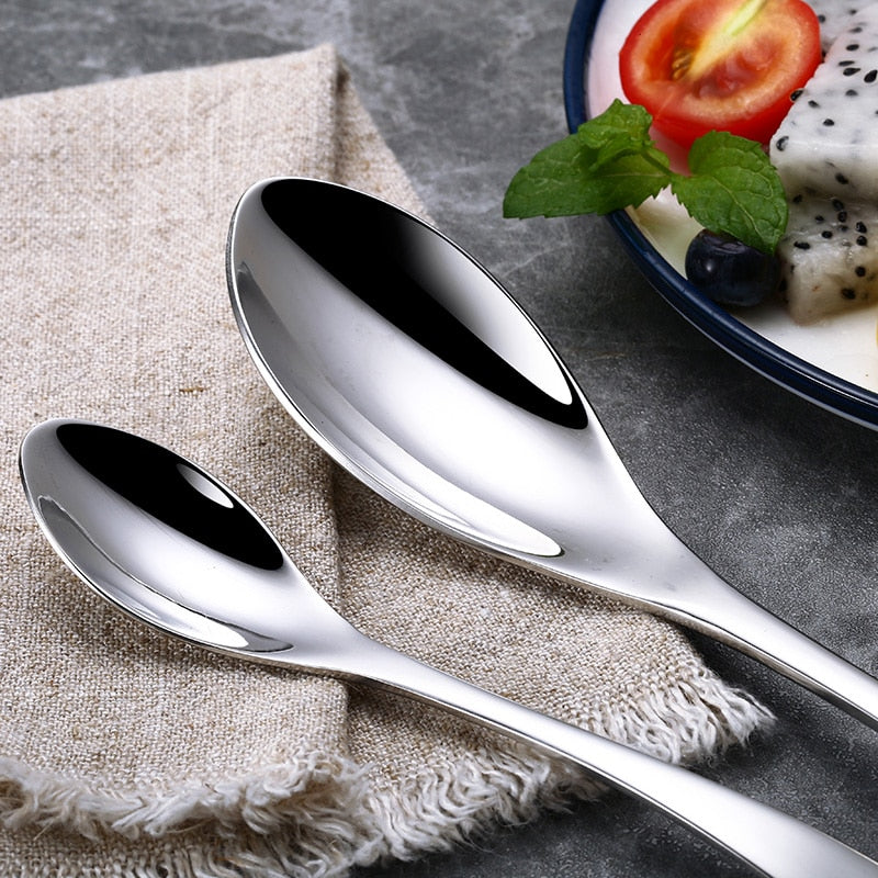 Valena Elegance – Luxury Silver Stainless Steel Flatware Set