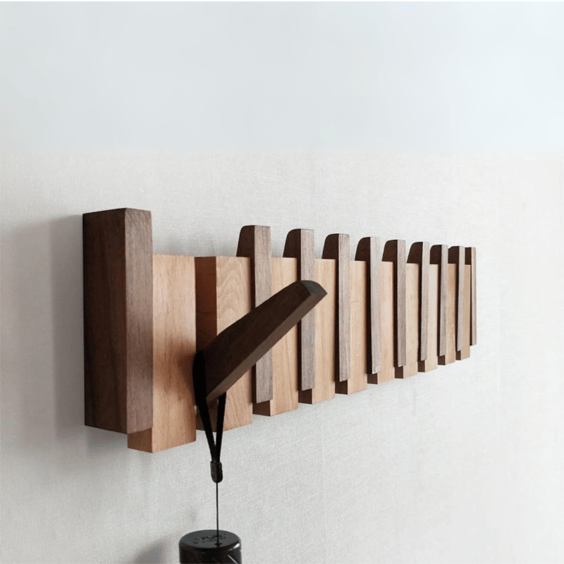 Handmade Wooden Wall Mounted Coat Rack