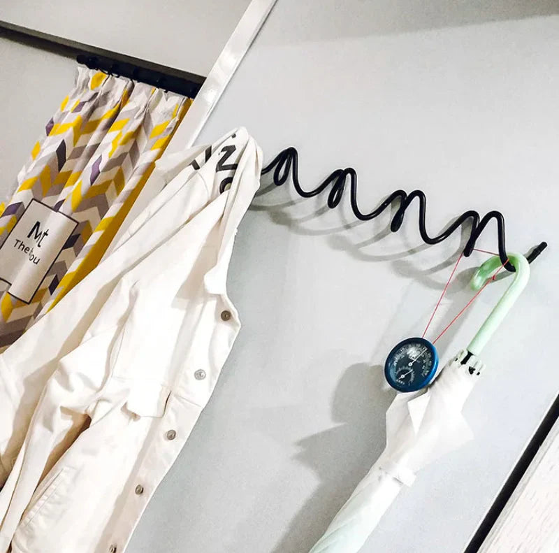 WaveLoop – Modern Metal Wall Coat Rack